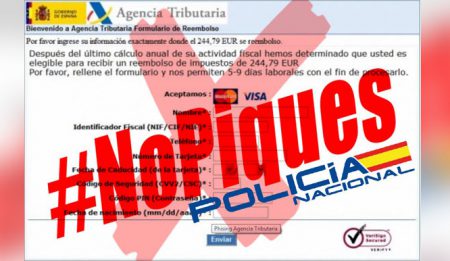 Otro caso de Phishing, ahora la Agencia Tributaria
